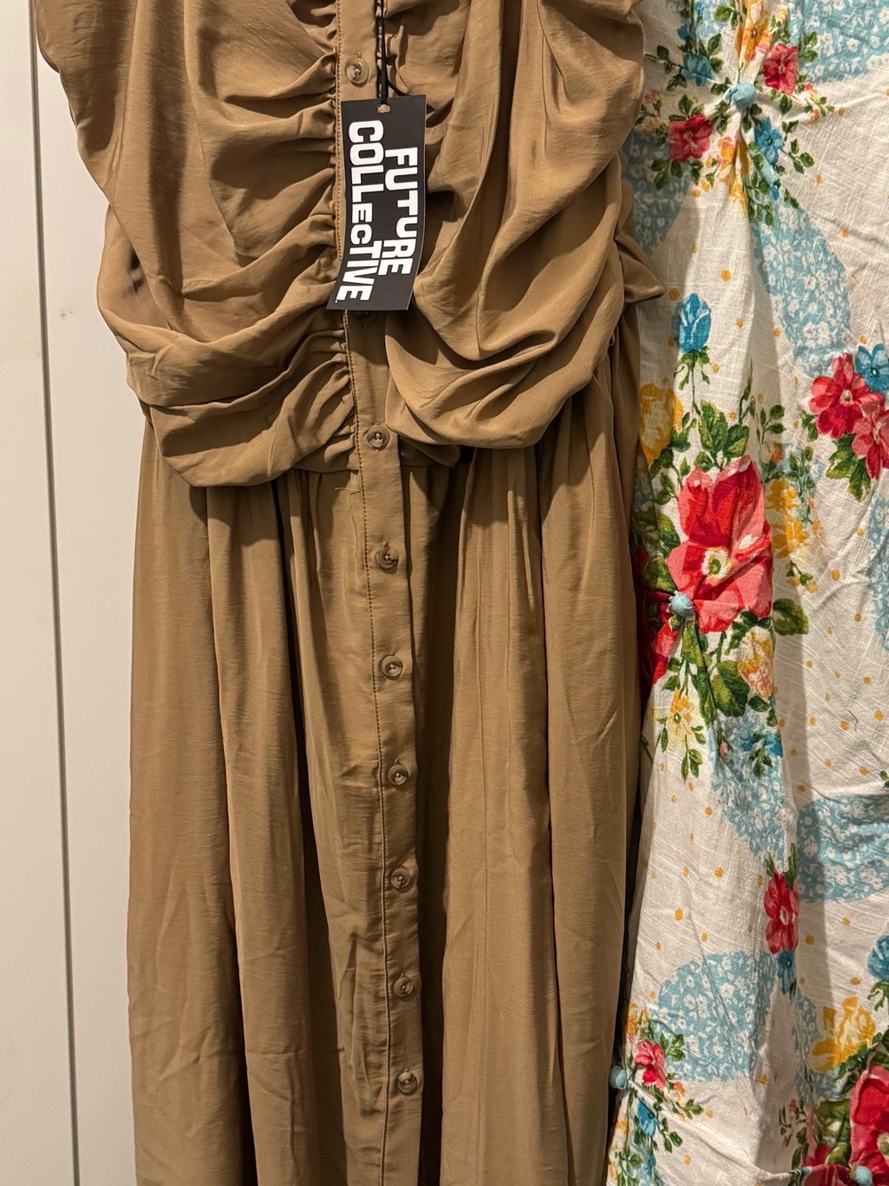 Future Collective Women's Maxi Dress in Khaki
